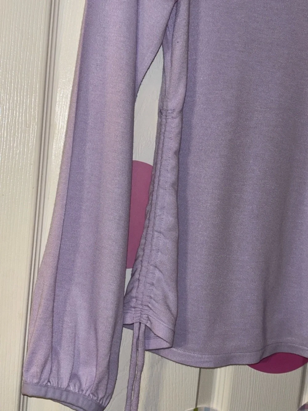 JoyLab Lavender Long-Sleeve Side-Tie Top